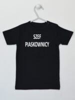 Szef Piaskownicy - śmieszna koszulka dla chłopca - Czarny - Koszulka krótki rękaw