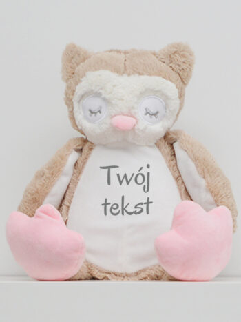 Pluszak Sowa z Twoim Napisem 40 cm - maskotka z imieniem - 1