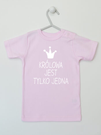 Królowa Jest Tylko Jedna - t-shirt dla dziewczynki - Różowy - Koszulka krótki rękaw