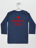 Kocham Cię Tatusiu Nadruk Czerwony z Sercem - koszulka niemowlęca - Granatowy - Koszulka długi rękaw Kocham Cię Tatusiu Nadruk Czerwony z Sercem - koszulka niemowlęca - Granatowy - Koszulka długi rękaw
