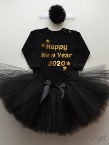 Happy New Year + Rok 2026 - Komplet Spódniczka Tutu I Body - Długi